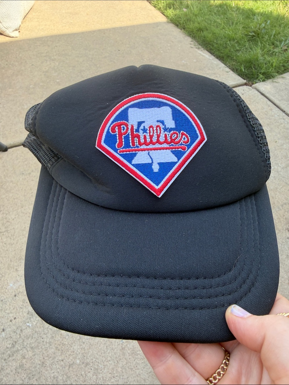 Philadelphia Phillies Black Trucker Hat with Patch
